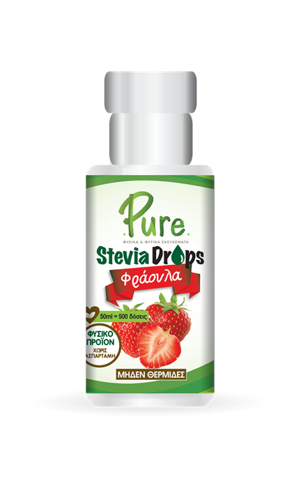 Picture of Υγρή Στέβια Με Γεύση Φράουλα Pure Stevia Drops Strawberry